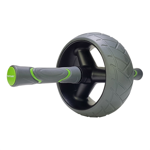 Tunturi Pro Deluxe Ab Wheel i grå og grøn
